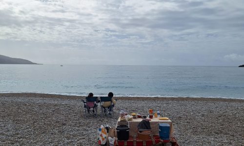 overlooking the Blue Lagoon in Ölüdeniz during winter.